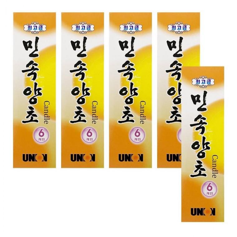 최. 민속 양초 6개입x(5개) 절 촛불 캔들