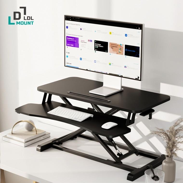 엘디엘 마운트 수동 가스실린더 높이조절 스탠딩 책상 모션데스크 워크스테이션 SMD800