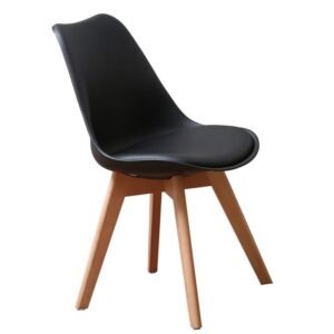 루나 의자 블랙 카페 회의실 원목의자