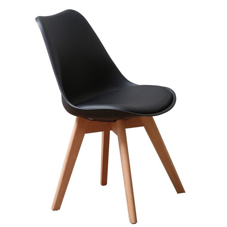 루나 의자 블랙 카페 회의실 원목의자