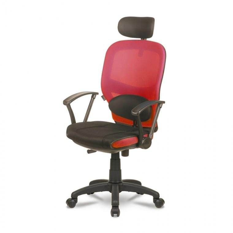 도이 신 실크 요추 의자 레드 6213 중 사무용의자 회의실 강의실 학교 책상의자