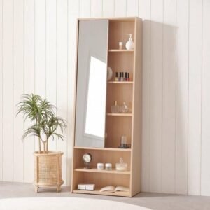 슬라이드형 전신 거울 수납 화장대 600 2colors