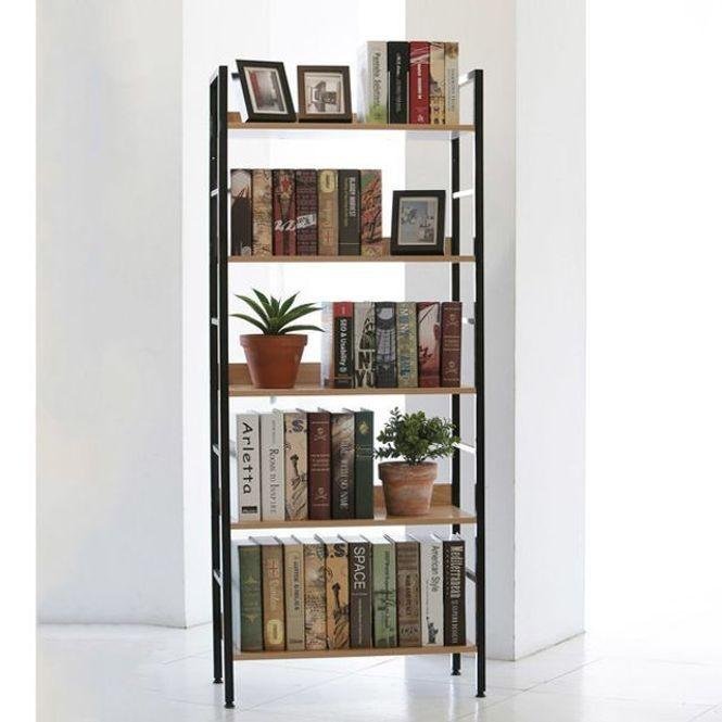 이지심플 책장겸용 선반 5단 블랙 책장 수납장 책꽂이